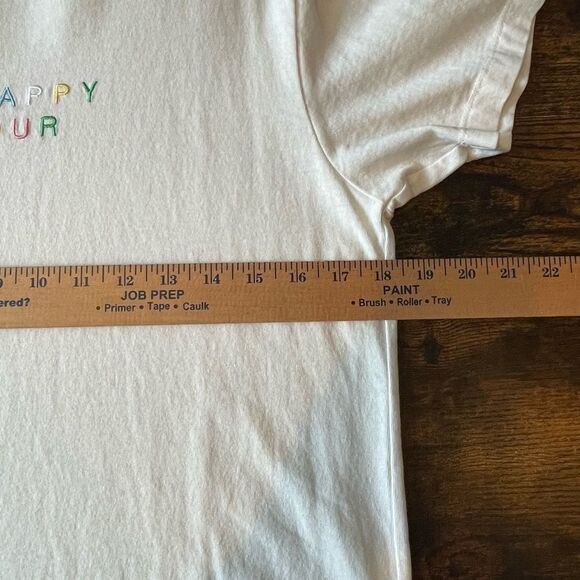 PacSun “Unhappy Hour” Graphic T-Shirt White Size Small - Picture 5 of 9